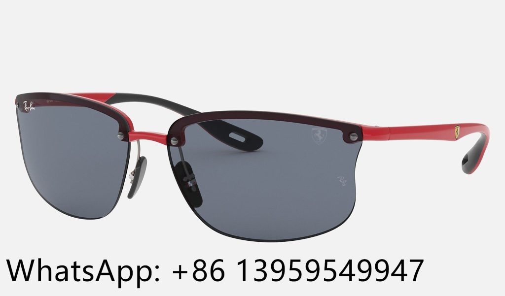 Fake Ray Ban RB4322 Chromance Sunglasses Dark Gray Classic Red